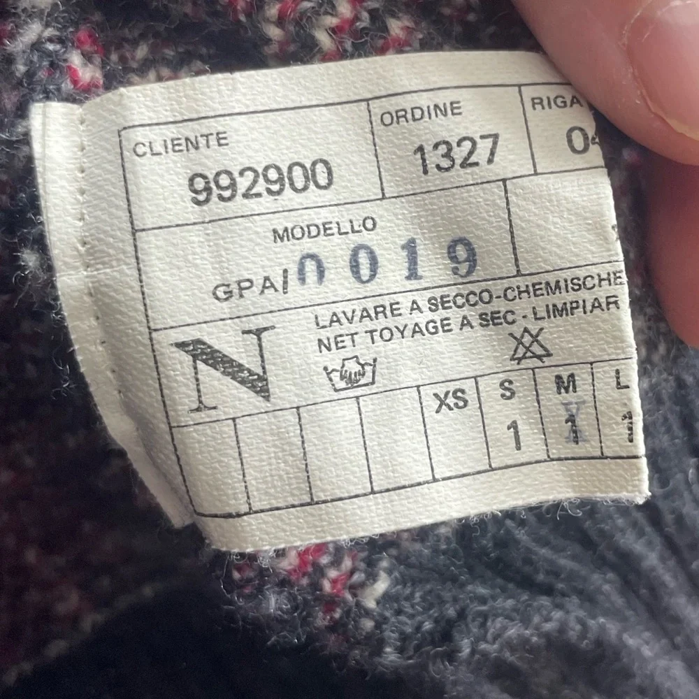 ✨ Rare Vintage 80s/90s BALENCIAGA Paris Wool Plaid Crewneck Sweater Size FR 6✨